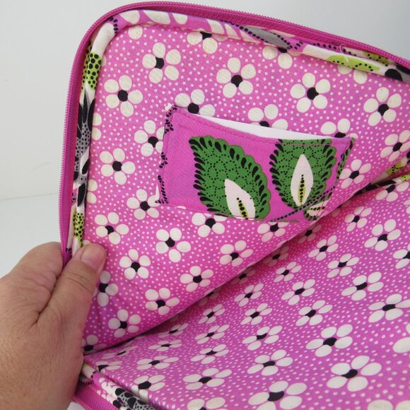 Vera Bradley Priscilla Pink E Reader iPad Padded Tablet Sleeve 8.5" x 10.5" - Picture 6 of 6